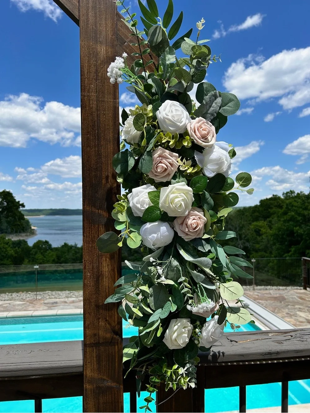 Ling’s Moments floral Arrangement Set - White & Blush - wedding or baby shower